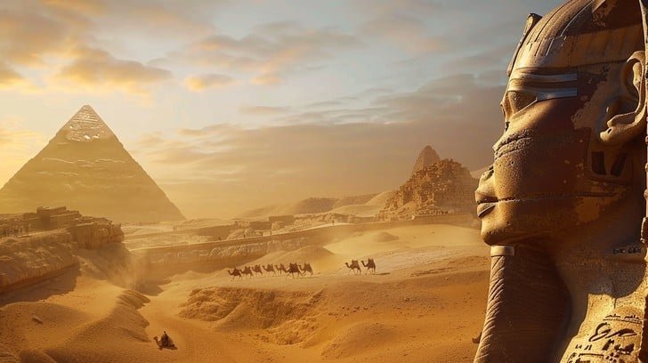 Giza Pyramids and the Sphinx
